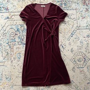 Madewell velvet wrap dress.